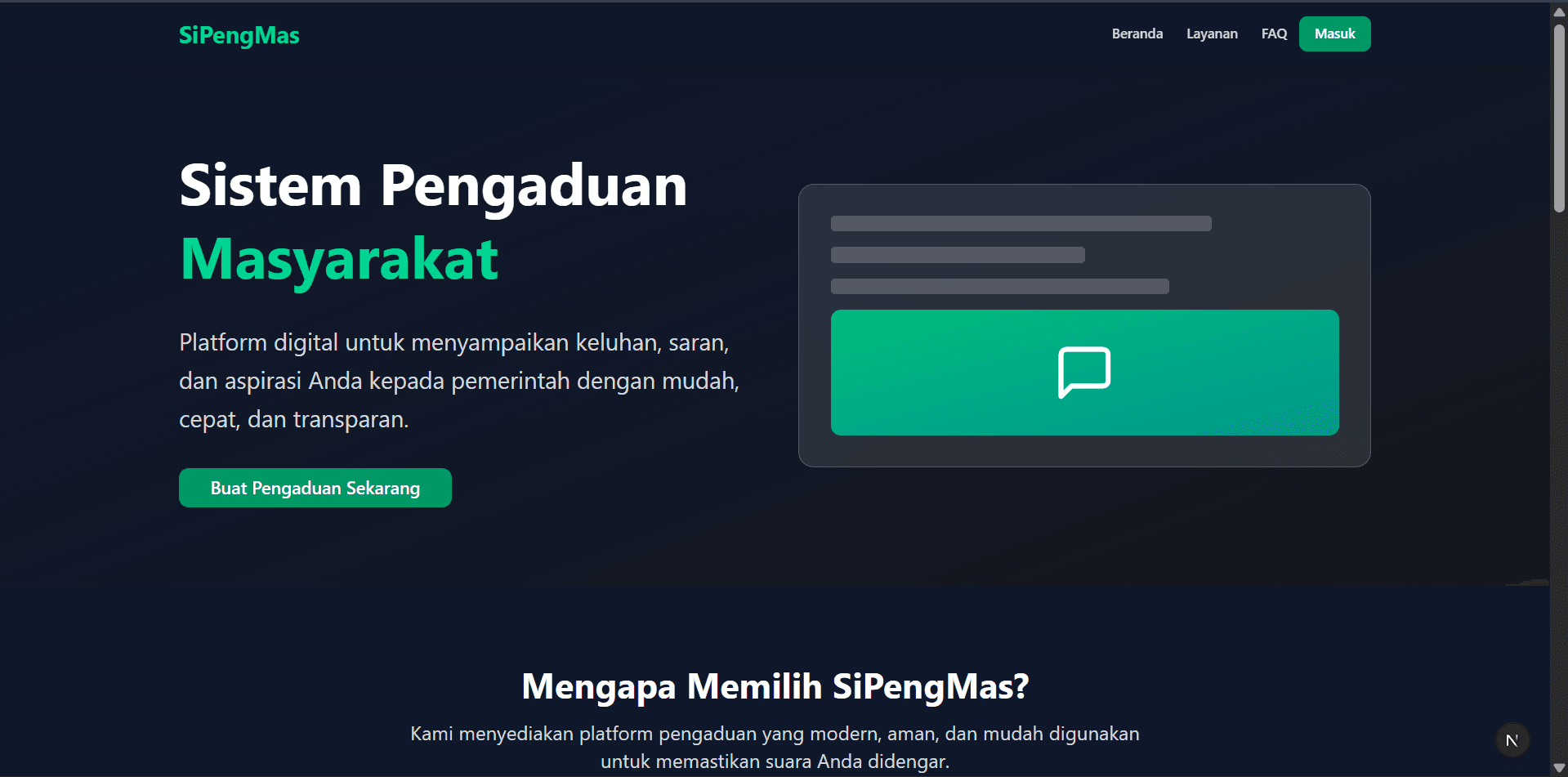 Sistem Pengaduan Masyarakat
